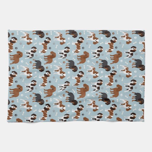 Cavalier King Charles Spaniel Paws en Botten Theedoek (Horizontaal)