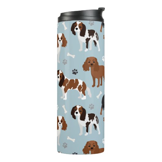 Cavalier King Charles Spaniel Paws en Botten Thermosbeker (Gedraaid links)