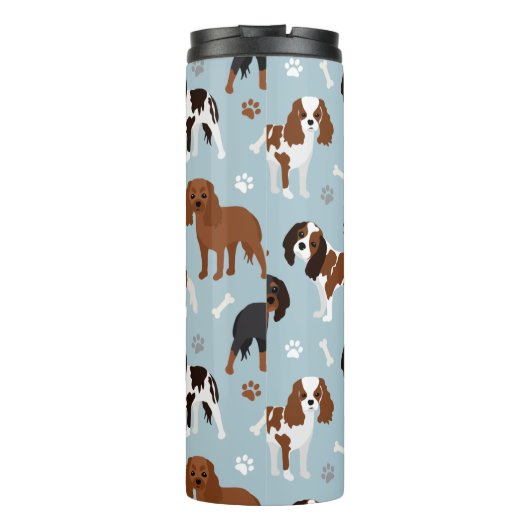 Cavalier King Charles Spaniel Paws en Botten Thermosbeker (Achterkant)