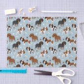 Cavalier King Charles Spaniel Paws en Botten Tissuepapier (Craft)