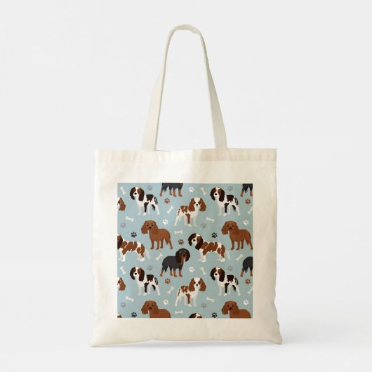 Cavalier King Charles Spaniel Paws en Botten Tote Bag (Achterkant)