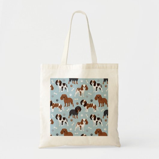 Cavalier King Charles Spaniel Paws en Botten Tote Bag (Voorkant)