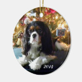 Cavalier King Charles Spaniel Personaliseert Ornam Keramisch Ornament (Links)