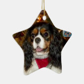 Cavalier King Charles Spaniel Personaliseert Ornam Keramisch Ornament (Rechts)