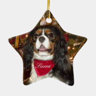 Cavalier King Charles Spaniel Personaliseert Ornam Keramisch Ornament