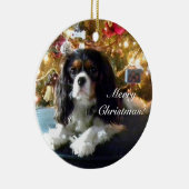 Cavalier King Charles Spaniel Personaliseert Ornam Keramisch Ornament (Rechts)