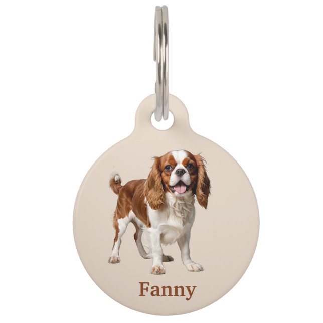 Cavalier King Charles Spaniel Persoonlijk Huisdierpenning (Voorkant)