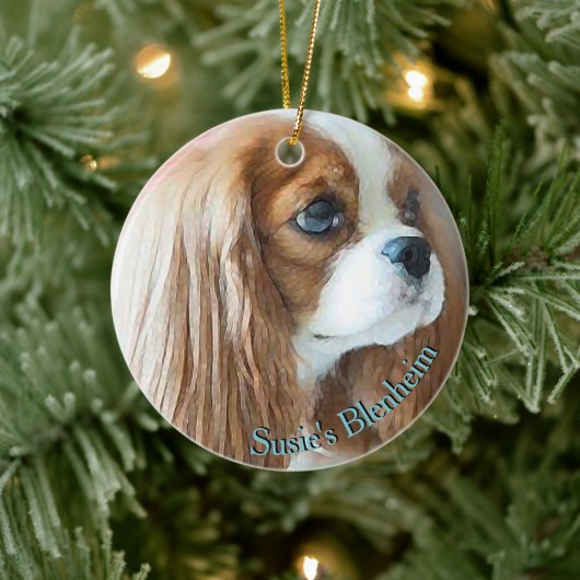 Cavalier King Charles Spaniel, "Pet Child" Keramisch Ornament (Boom)