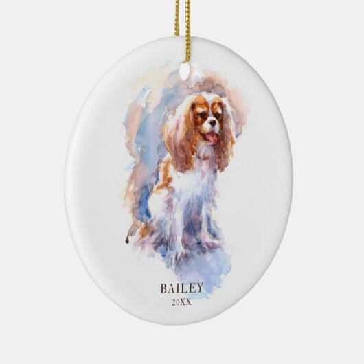 Cavalier King Charles Spaniel Pet Dog Custom Keramisch Ornament (Rechts)