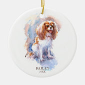 Cavalier King Charles Spaniel Pet Dog Custom Keramisch Ornament (Voorkant)