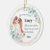 Cavalier King Charles Spaniel Pet Memorial Keramisch Ornament (Links)