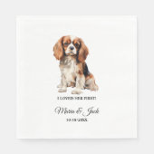 Cavalier King Charles Spaniel Pet Wedding Servet (Voorkant)