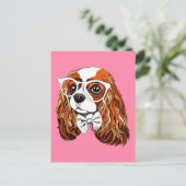 Cavalier King Charles Spaniel Portret Briefkaart (Staand voorkant)