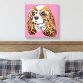 Cavalier King Charles Spaniel Portret Canvas Afdruk (Insitu (Slaapkamer))