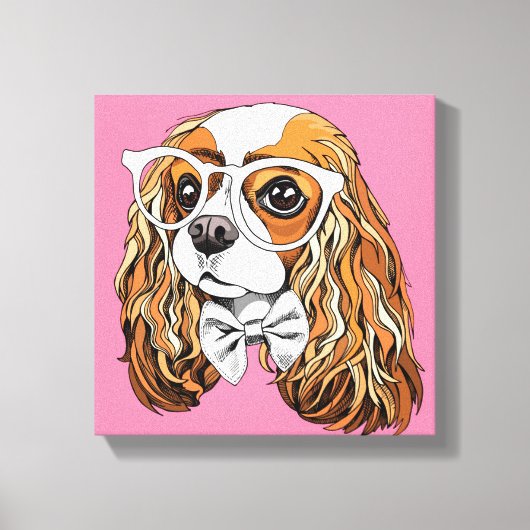 Cavalier King Charles Spaniel Portret Canvas Afdruk (Voorkant)