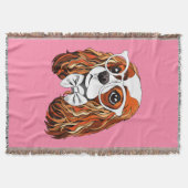 Cavalier King Charles Spaniel Portret Deken (Voorkant)