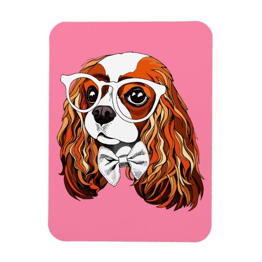 Cavalier King Charles Spaniel Portret Magneet (Verticaal)