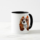 Cavalier King Charles Spaniel Portret Mok (Voorkant rechts)