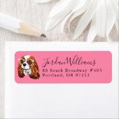 Cavalier King Charles Spaniel Portret | Naam toevo Etiket (Insitu)