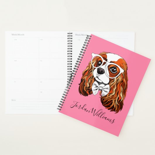 Cavalier King Charles Spaniel Portret | Naam toevo Planner (Display)