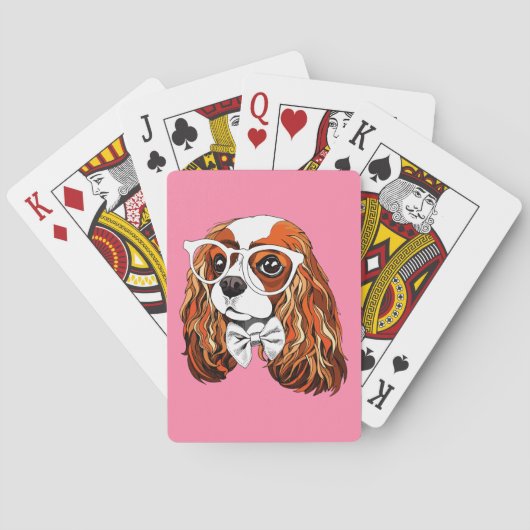 Cavalier King Charles Spaniel Portret Pokerkaarten (Achterkant)