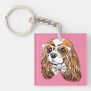 Cavalier King Charles Spaniel Portret Sleutelhanger