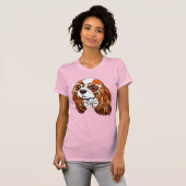 Cavalier King Charles Spaniel Portret T-shirt (Voorkant volledig)