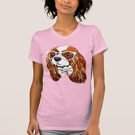 Cavalier King Charles Spaniel Portret T-shirt (Voorkant)