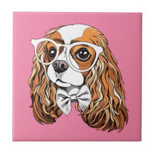 Cavalier King Charles Spaniel Portret Tegeltje