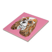 Cavalier King Charles Spaniel Portret Tegeltje (Zijkant)