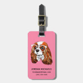 Cavalier King Charles Spaniel Portret | Voeg je to Bagagelabel (Voorkant verticaal)