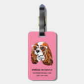 Cavalier King Charles Spaniel Portret | Voeg je to Bagagelabel (Achterkant verticaal)