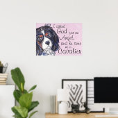 cavalier king charles spaniel poster (Thuiskantoor)