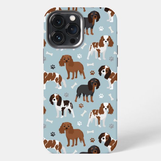 Cavalier King Charles Spaniel poten en botten iPhone Hoesje (Achterkant)