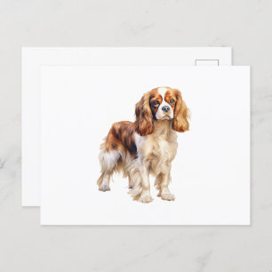 Cavalier King Charles Spaniel print Hondenkunst pr Briefkaart