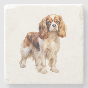 Cavalier King Charles Spaniel print Hondenkunst pr Stenen Onderzetter