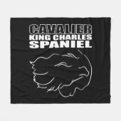 Cavalier King Charles Spaniel Profiel hond moeder Fleece Deken (Voorkant (Horizontaal))