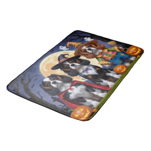 Cavalier King Charles Spaniel Pumpkin Halloween Badmat (Gekanteld)
