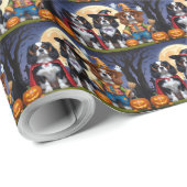 Cavalier King Charles Spaniel Pumpkin Halloween Cadeaupapier (Rol Hoek)