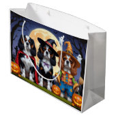 Cavalier King Charles Spaniel Pumpkin Halloween Groot Cadeauzakje (Achterkant Gekanteld)