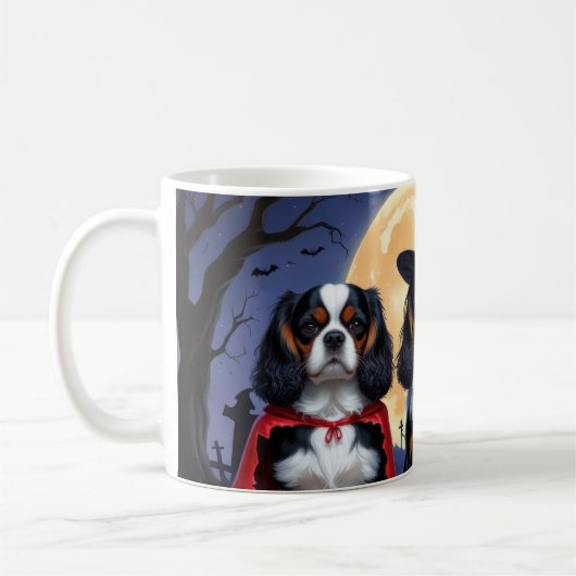 Cavalier King Charles Spaniel Pumpkin Halloween Koffiemok (Links)