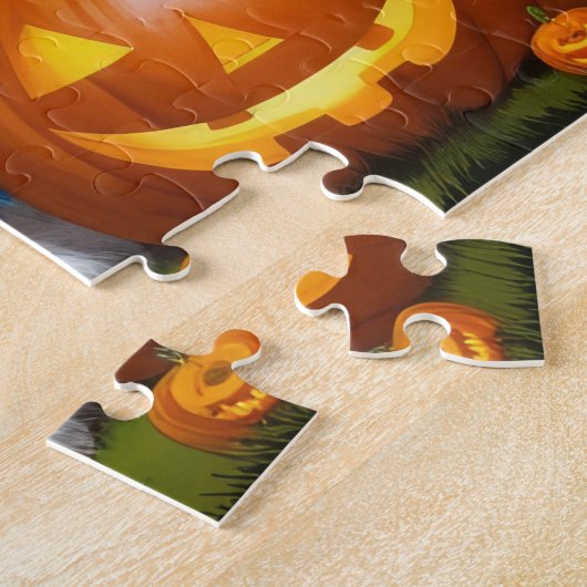 Cavalier King Charles Spaniel Pumpkin Halloween Legpuzzel (Zijkant)