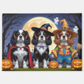 Cavalier King Charles Spaniel Pumpkin Halloween Magneet (Voorkant)