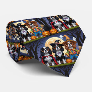 Cavalier King Charles Spaniel Pumpkin Halloween Stropdas