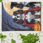 Cavalier King Charles Spaniel Pumpkin Halloween Theedoek (Gevouwen)