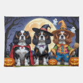 Cavalier King Charles Spaniel Pumpkin Halloween Theedoek (Horizontaal)
