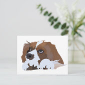 Cavalier King Charles Spaniel Pup Briefkaart (Staand voorkant)