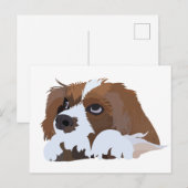 Cavalier King Charles Spaniel Pup Briefkaart (Voorkant / Achterkant)