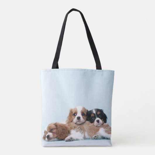 Cavalier King Charles Spaniel Puppies Tote Bag (Achterkant)