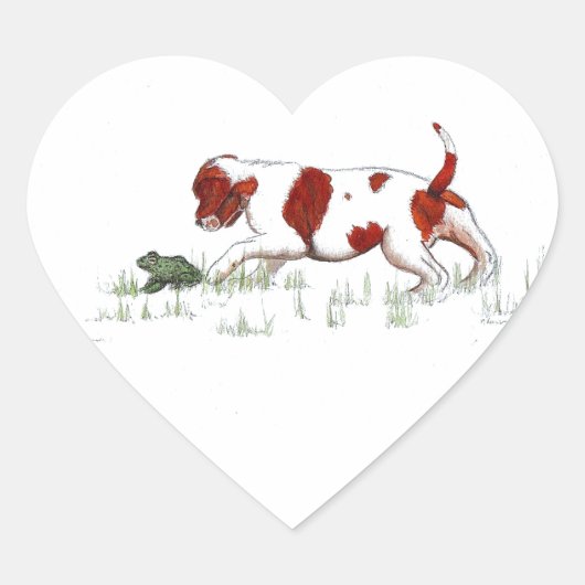 Cavalier King Charles Spaniel puppy CKC Hart Sticker (Voorkant)